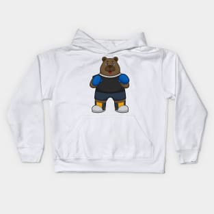 Bear as Boxer with Boxing gloves Kids Hoodie